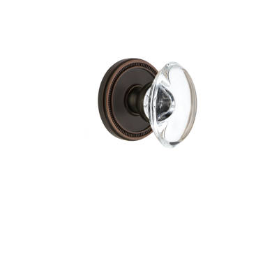Grandeur 811067 Carre Plate Double Dummy with Provence Crystal Knob in Timeless Bronze