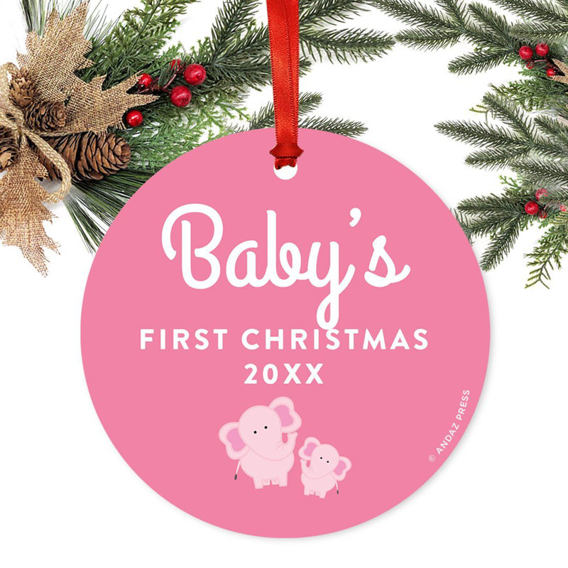 baby elephant christmas ornament