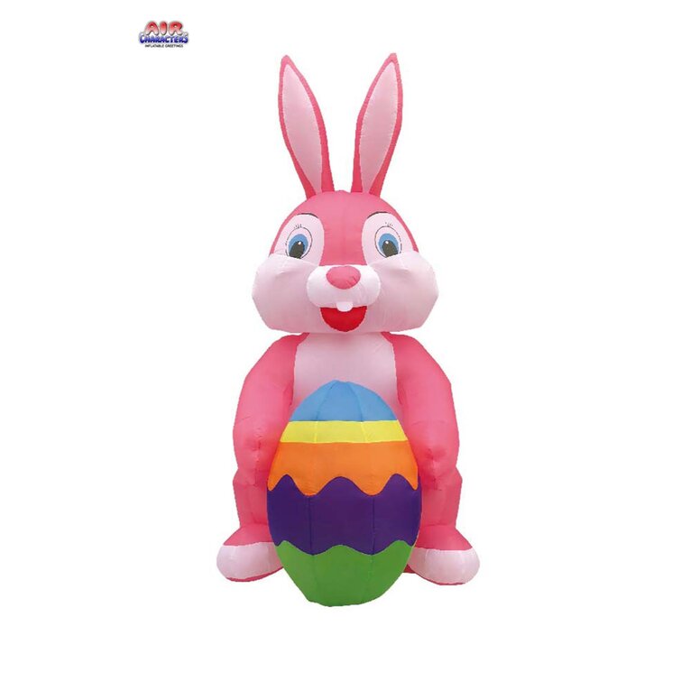 The Holiday Aisle® Bunny with Egg Inflatable | Wayfair