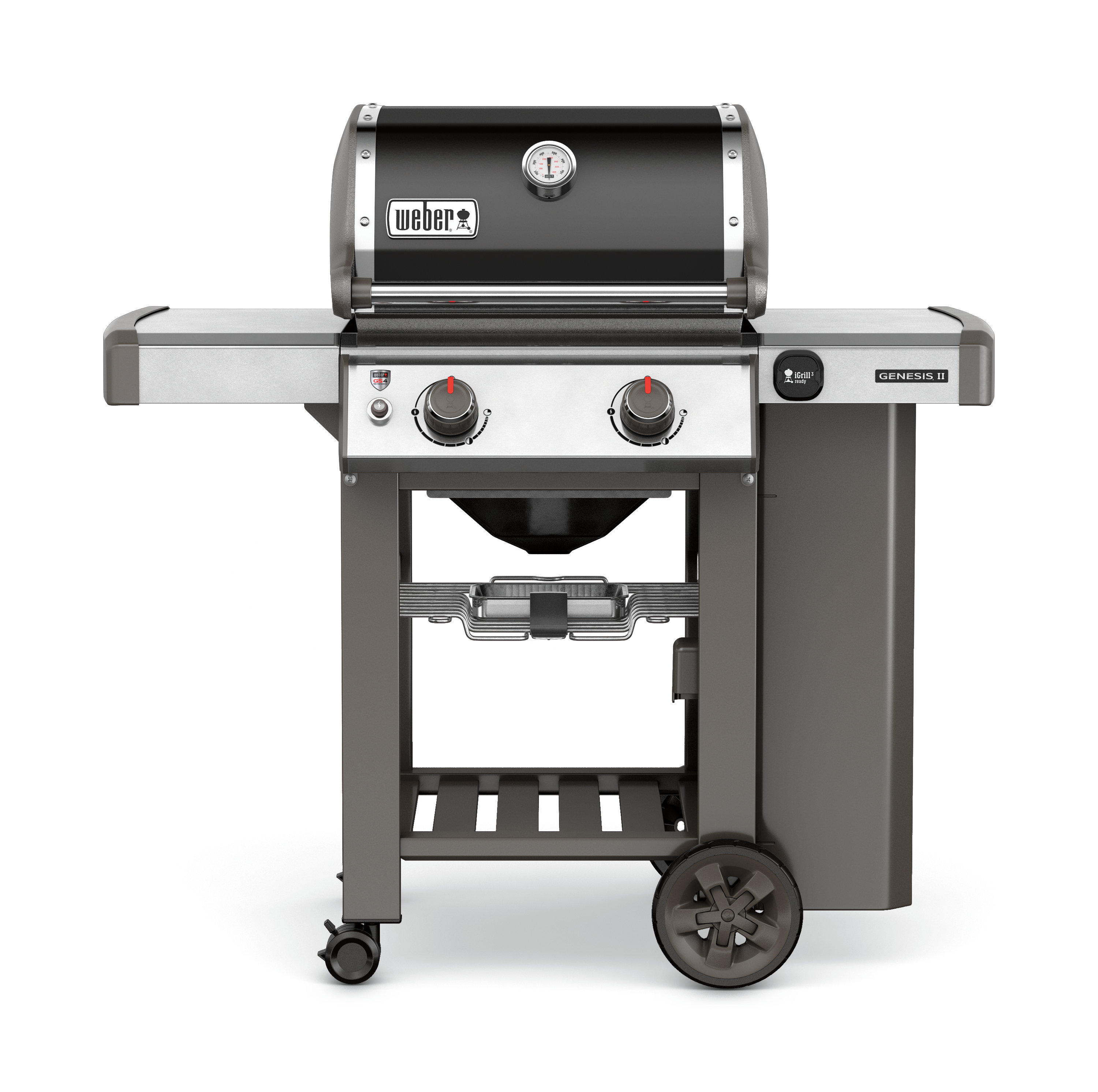 Weber Genesis II E 210 2 Burner Propane Gas Grill With Side Shelves