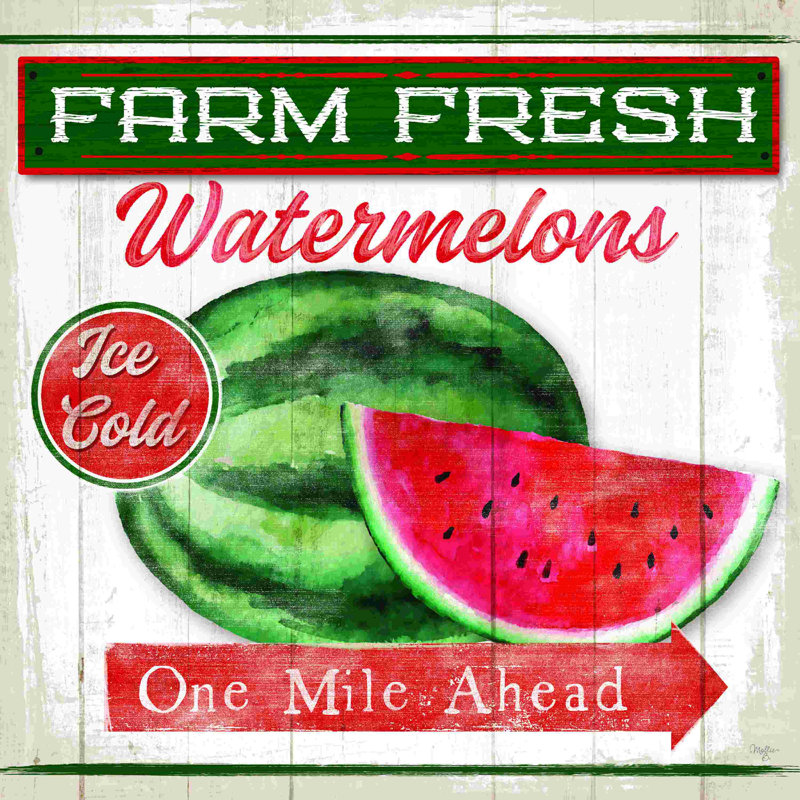 Watermelon Farm by Mollie B. - vintage watermelon wall art