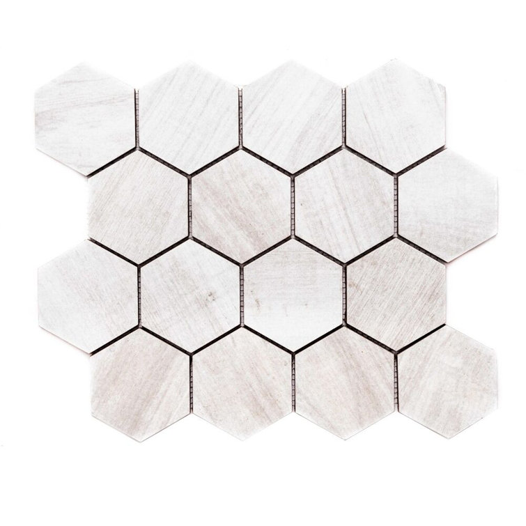 Catskills 3" W x 3" L Porcelain Wall & Floor Mosaic Tile