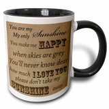 You Are My Sunshine Mug Wayfair