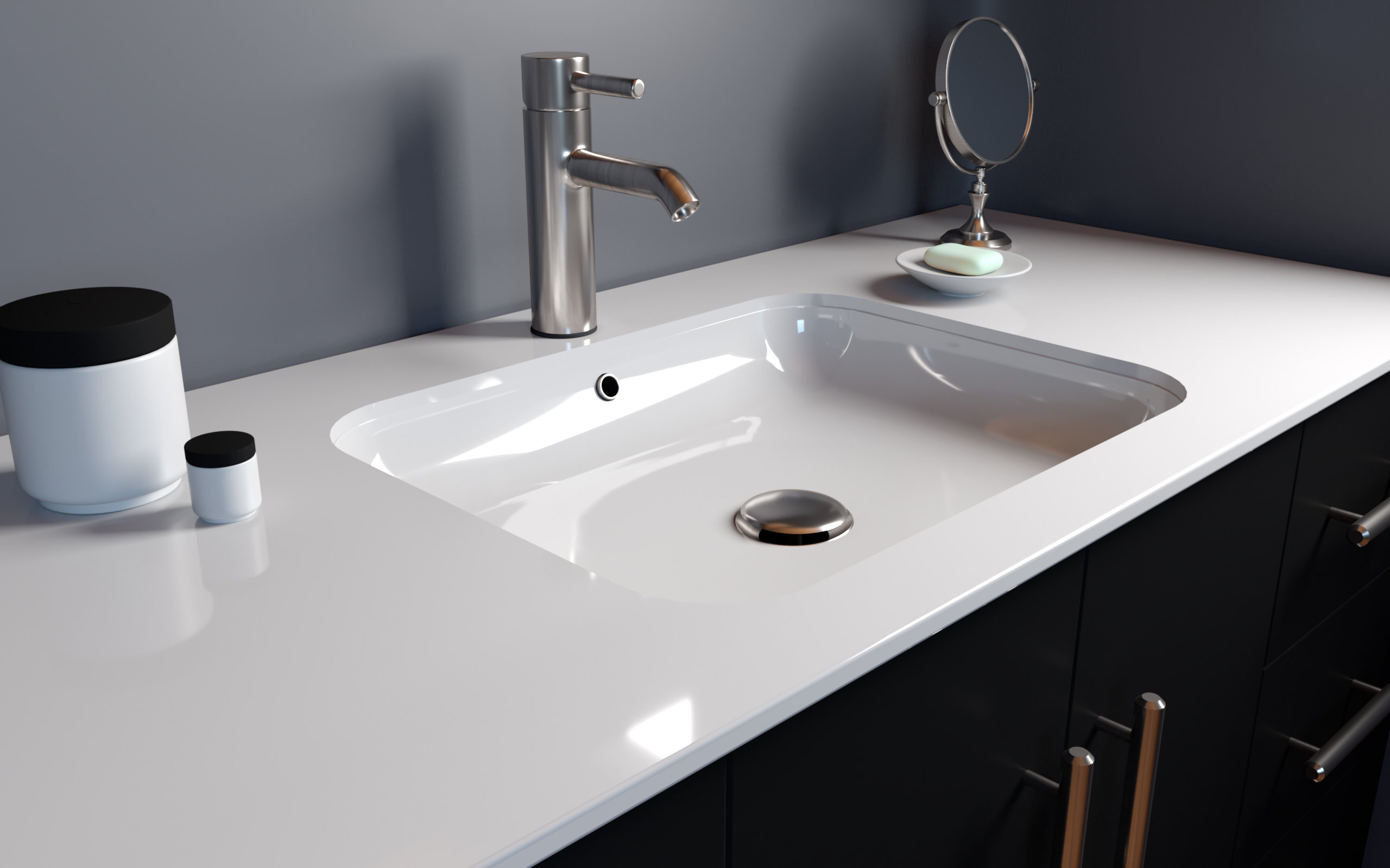 Cambridge Plumbing White Nanocoat Stone Rectangular Undermount Bathroom Sink With Overflow Wayfair