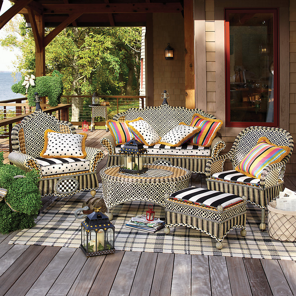 sunbrella patio chairs with ottoman