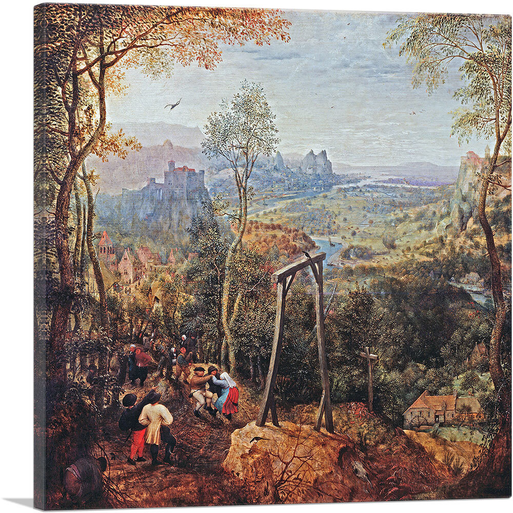 ARTCANVAS The Magpie On The Gallows 1568 by Pieter Bruegel The Elder ...