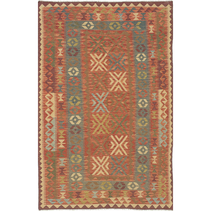 World Menagerie One Of A Kind Hartville Handwoven Flatweave 5 2 X 8 3 Wool Red Area Rug Wayfair