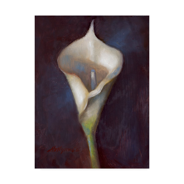 Trademark Art Calla Lily White Acrylic Painting Print On Wrapped