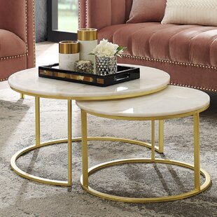 Kayson Round 2 Piece Coffee Table Set by Everly Quinn