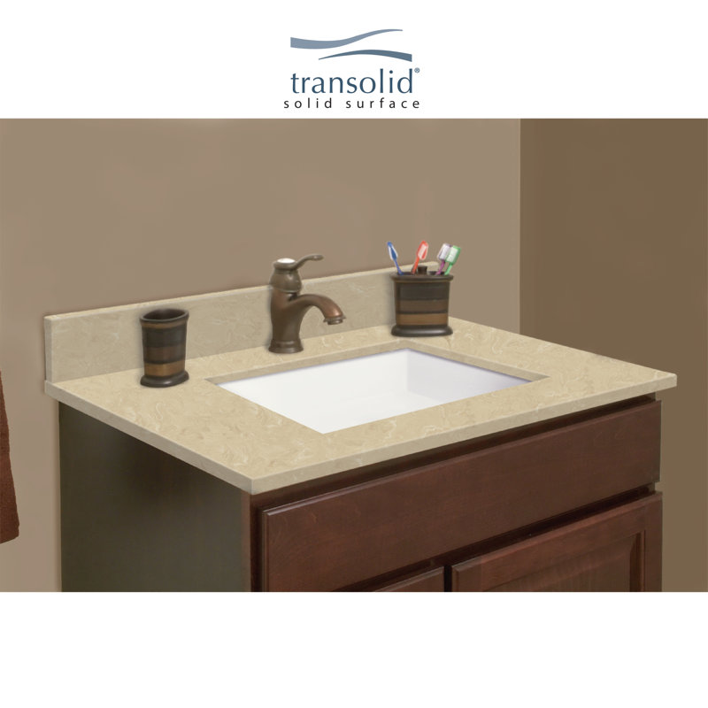 Transolid Newport 29 Solid Surface Single Bathroom Vanity Top Transolid Newport 29 Solid Surface