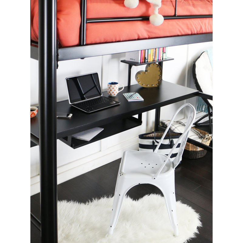 Viv Rae Maurice Full Loft Bed With Desk And Bookcase Reviews Wayfair