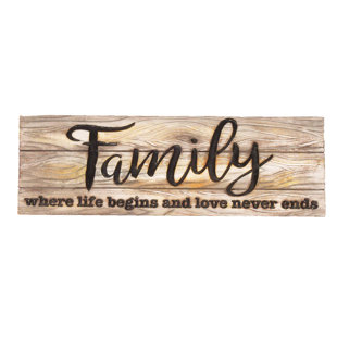 Our Family Sign Wall Decor Wayfair Modern Family Sign Wall Décor