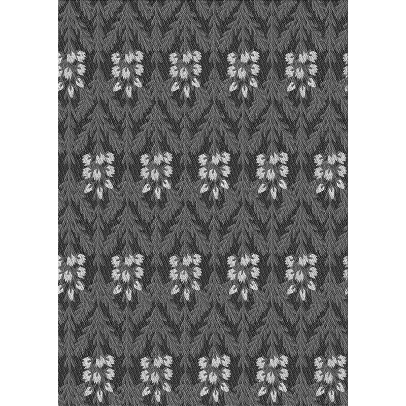 East Urban Home Kimo Floral Wool Gray Black Area Rug Wayfair