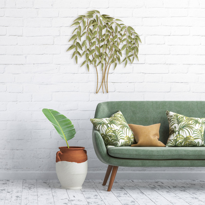 Bungalow Rose Gilt Metal Palm Tree Wall Decor Wayfair