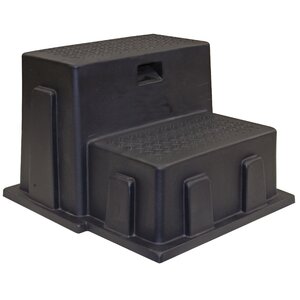 2-Step Plastic All-Purpose Utility Step Stool with 350 lb. Load Capacity