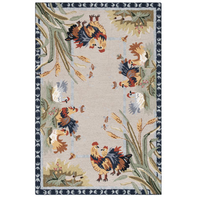 Kinchen Hand Hooked Wool Oriental Rug