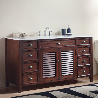 Highland Dunes Gerrell 60 Inch Single Bathroom Vanity Set Base Highland Dunes Gerrell 60 Inch Single