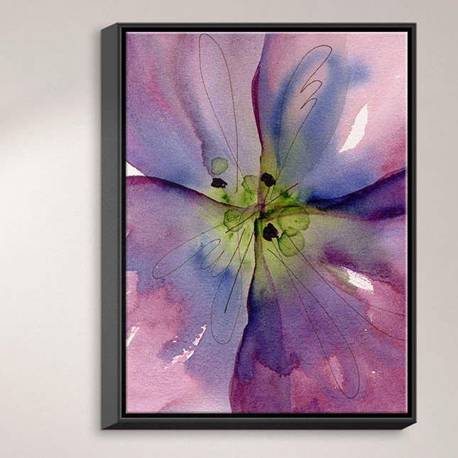 Dianochedesigns Pansy Ii Framed Watercolor Painting Print On