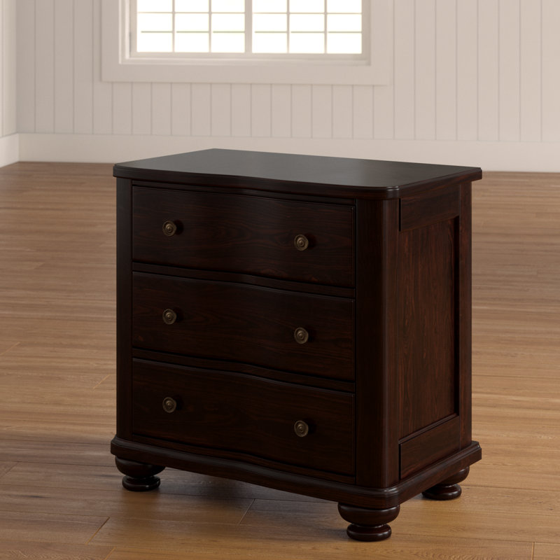 Astoria Grand Harrelson 3 Drawer Nightstand Reviews Wayfair