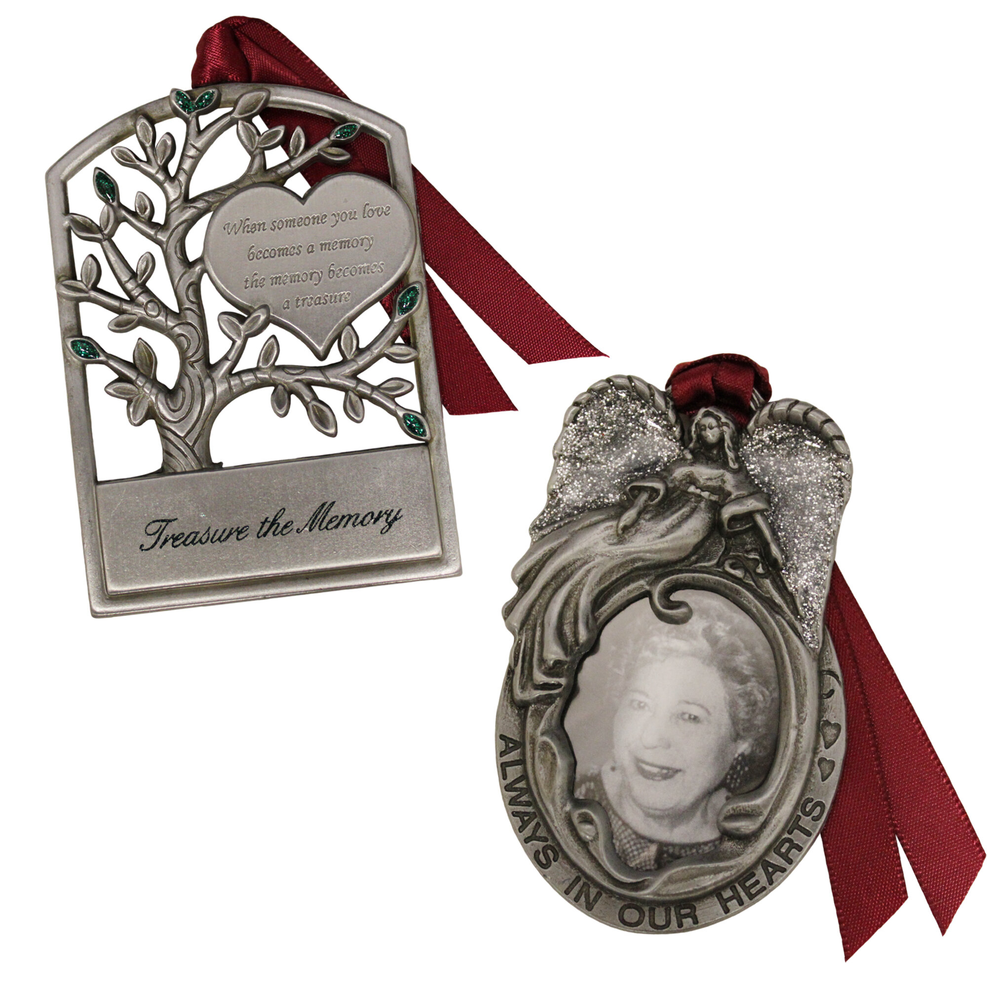 The Holiday Aisle 2 Piece Memorial Metal Ornament Set 
