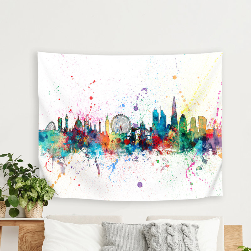 East Urban Home Michael Tompsett Art Pause London England Skyline Tapestry Wayfair,Price Ideal Decor Kannur