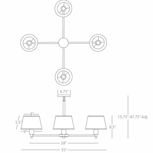 Robert Abbey Real Simple 4 Light Shaded Classic Traditional Chandelier You can do this nice chore at home using cardboard material. real simple 4 light shaded classic traditional chandelier