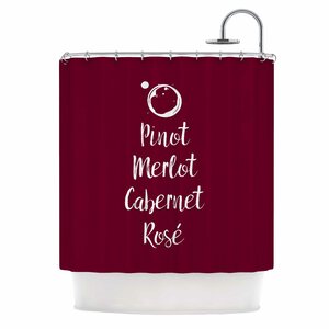 'Pinot, Merlot, Cabernet, Rosu00e3u00adu00c2u00a9' Shower Curtain