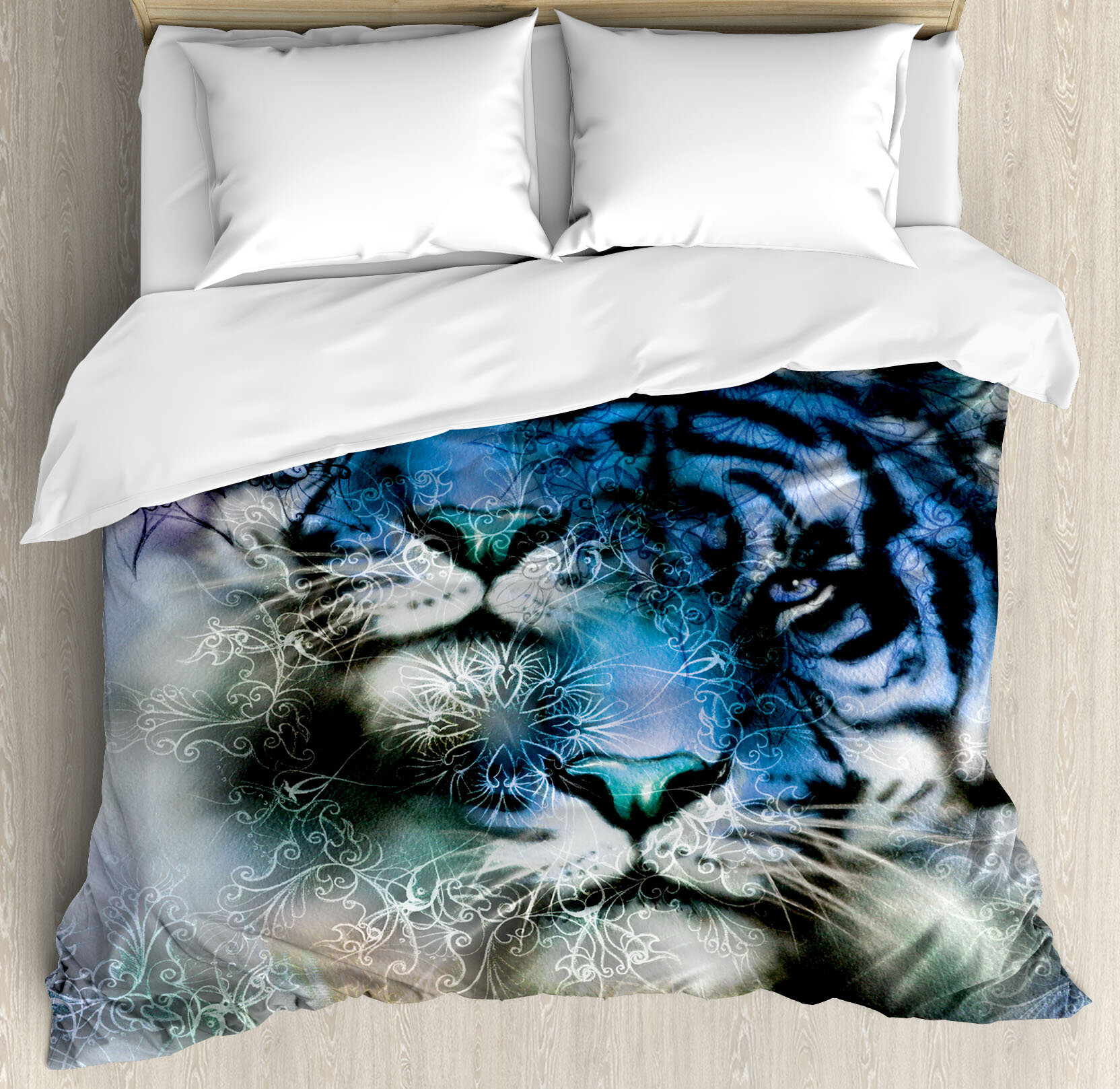 East Urban Home Animal Two Tiger Safari Cat African Wild Furious