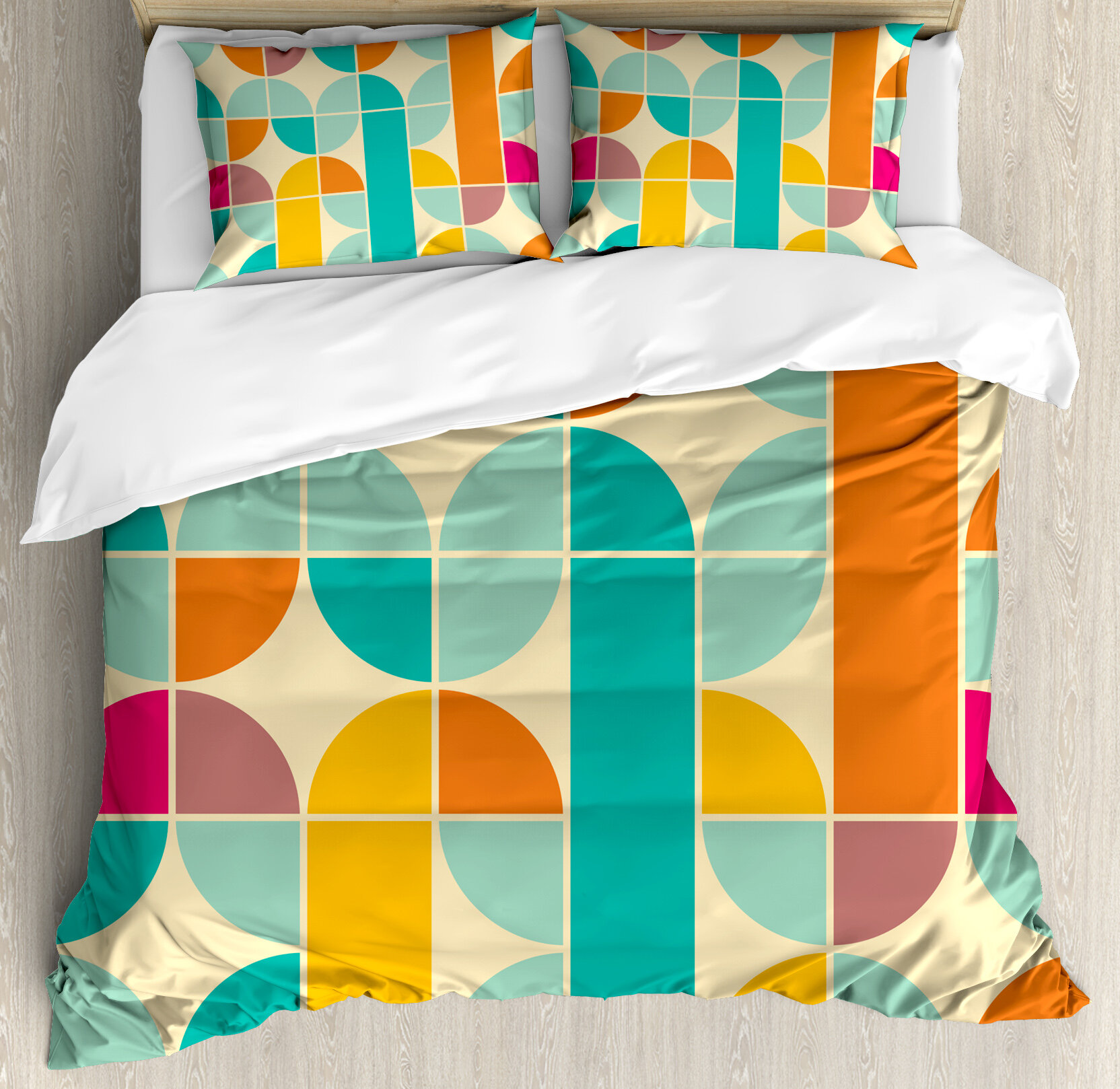 East Urban Home Retro Pop Art Funky Unusual Geometric Forms Mosaic