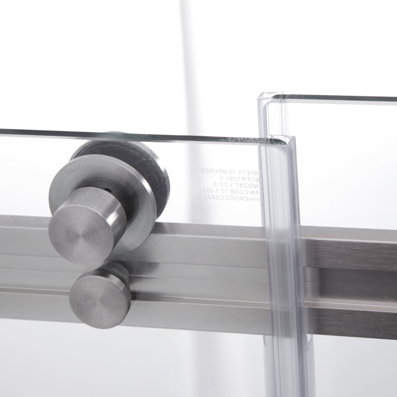 Vinnova Rovigo 48 W X 76 H Single Sliding Frameless Shower Door Wayfair