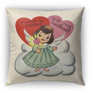 To Be Your Sweet Heart Burlap Indoor/Outdoor Throw Pillow