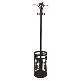 black wrought iron coat rack