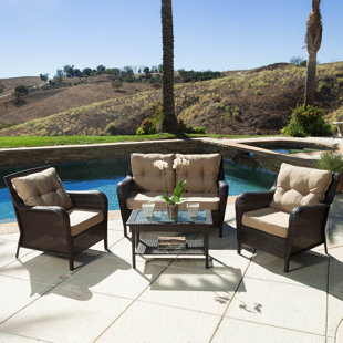 Rockland 4 Piece Sofa Set with Cushions