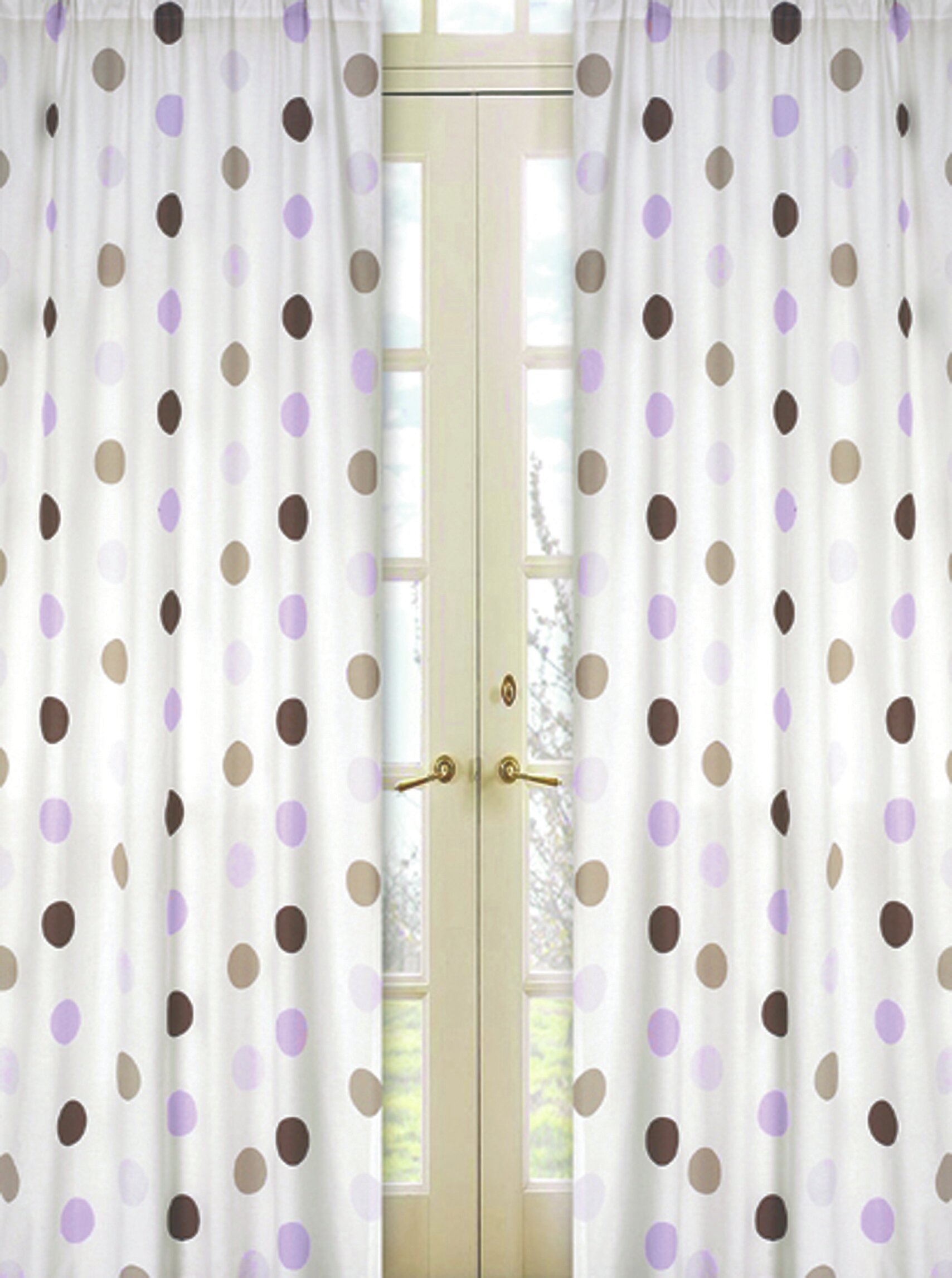 Sweet Jojo Designs Mod Dots Polka Dot Semi Sheer Rod Pocket Curtains Reviews Wayfair