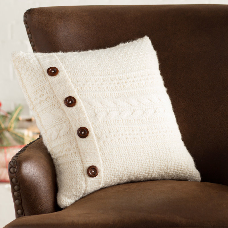 Three Posts Newmanstown Cable Knit Throw Pillow & Reviews Wayfair