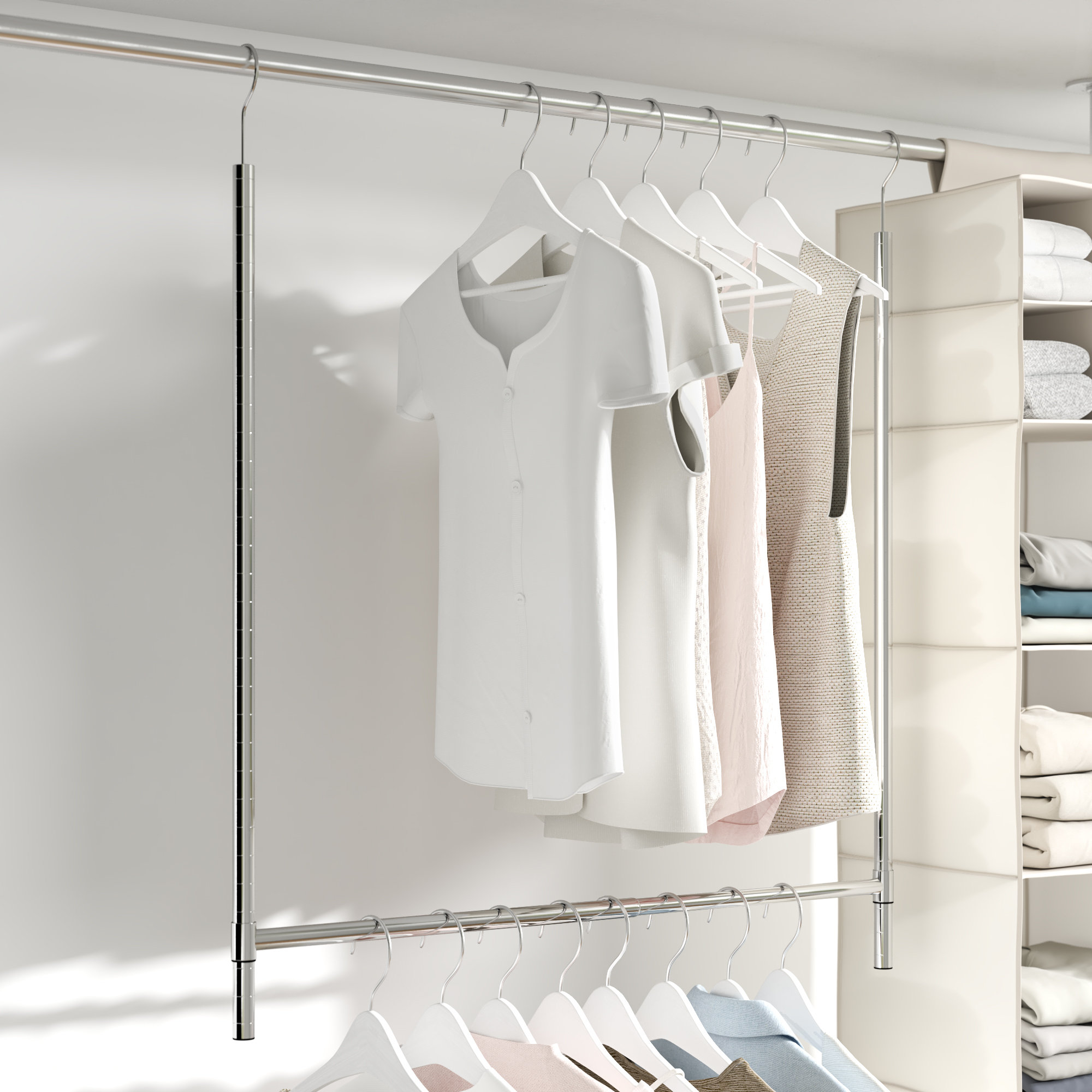 adjustable hanging closet rod