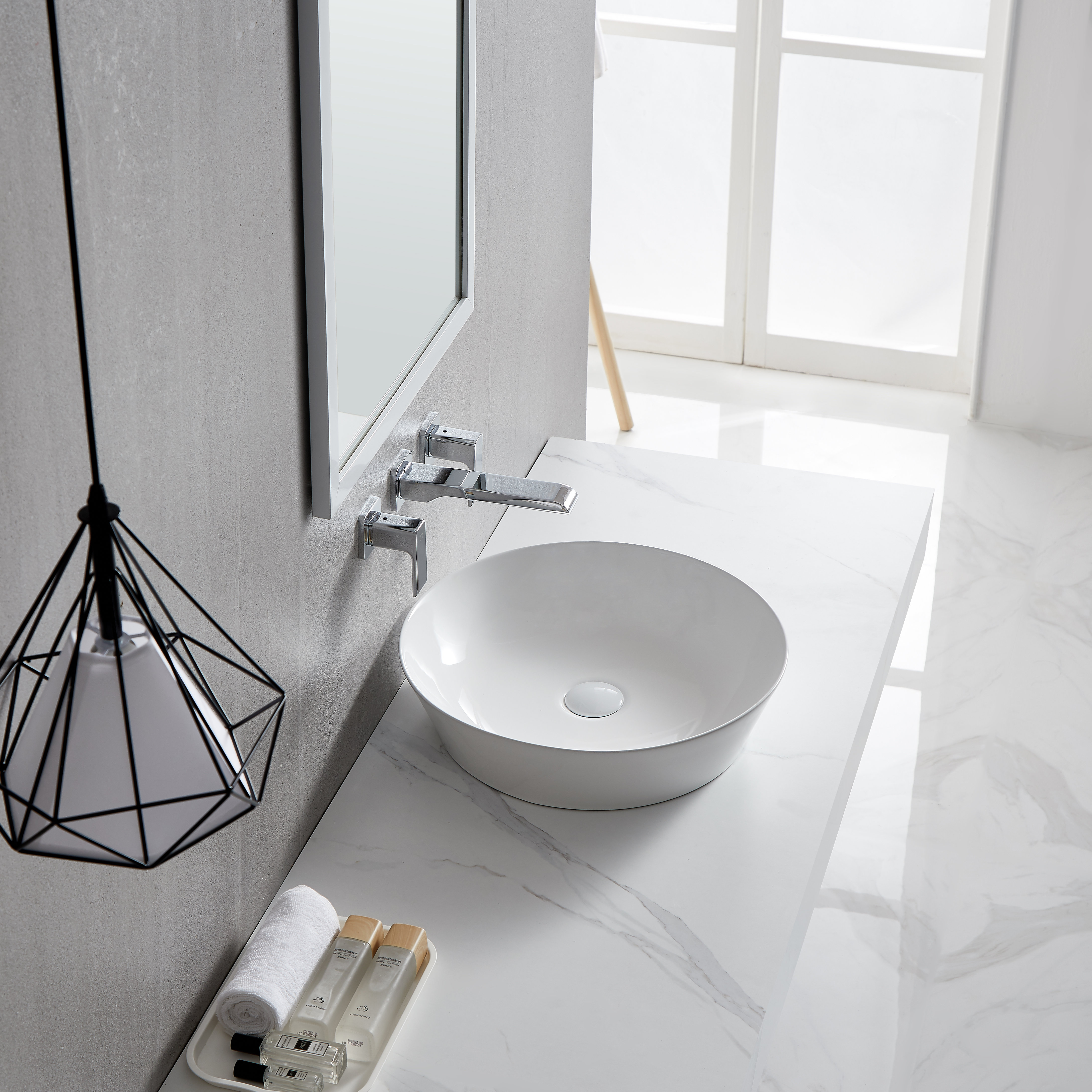 Itapo Ceramic Round Sink Above Counter White Bathroom Vanity Sink Bathroom Sink Art Basin Wayfair