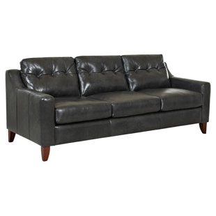 Orleans Tufted Leather Sofa by Klaussner Furniture Best Choices