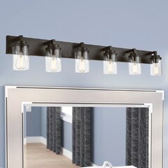 6 light vanity light bronze