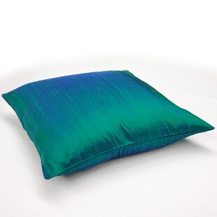 100% Silk Cushion Cover 45 x 45 cm The Pillow Co Luxury Seafoam Blue Green 