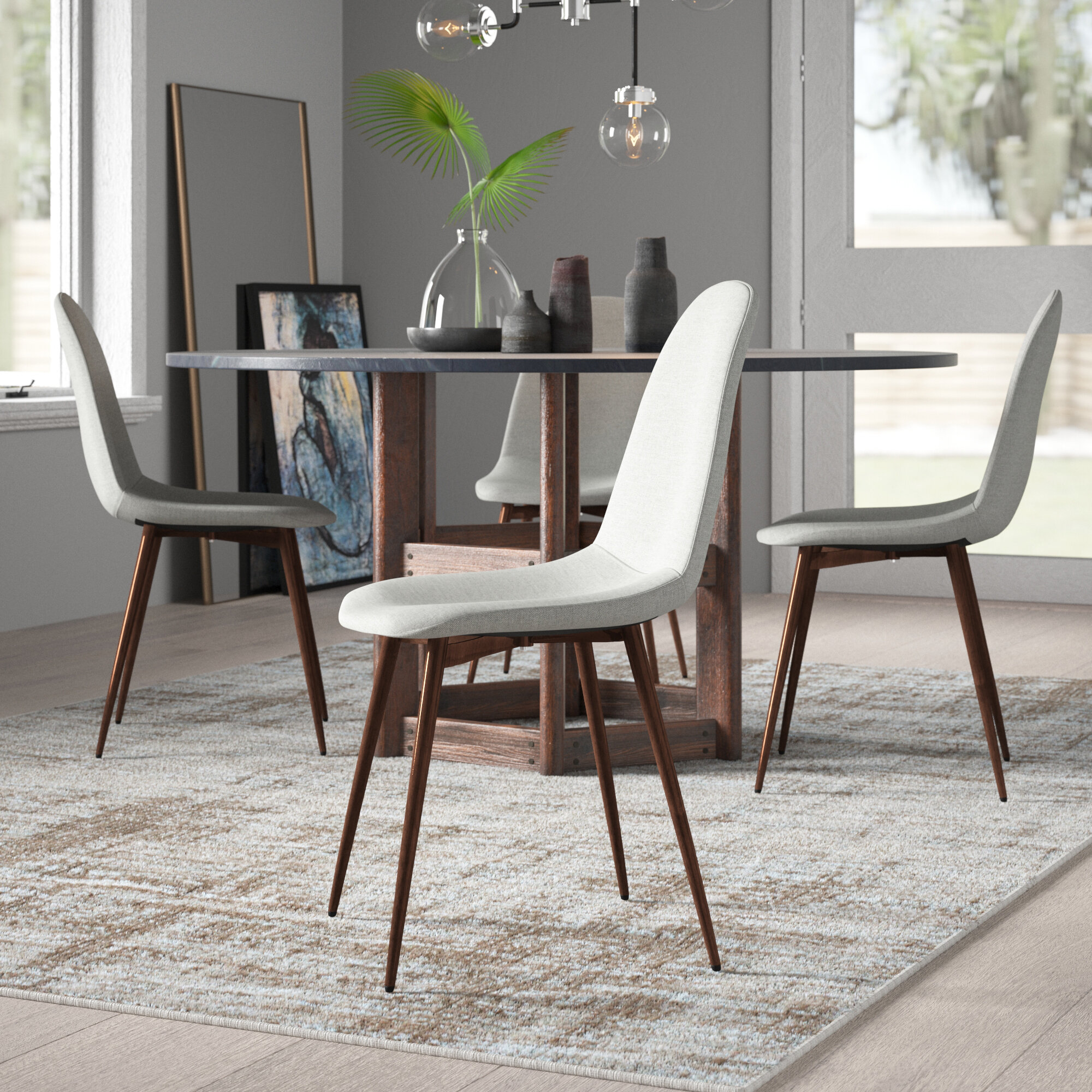 beige color dining table