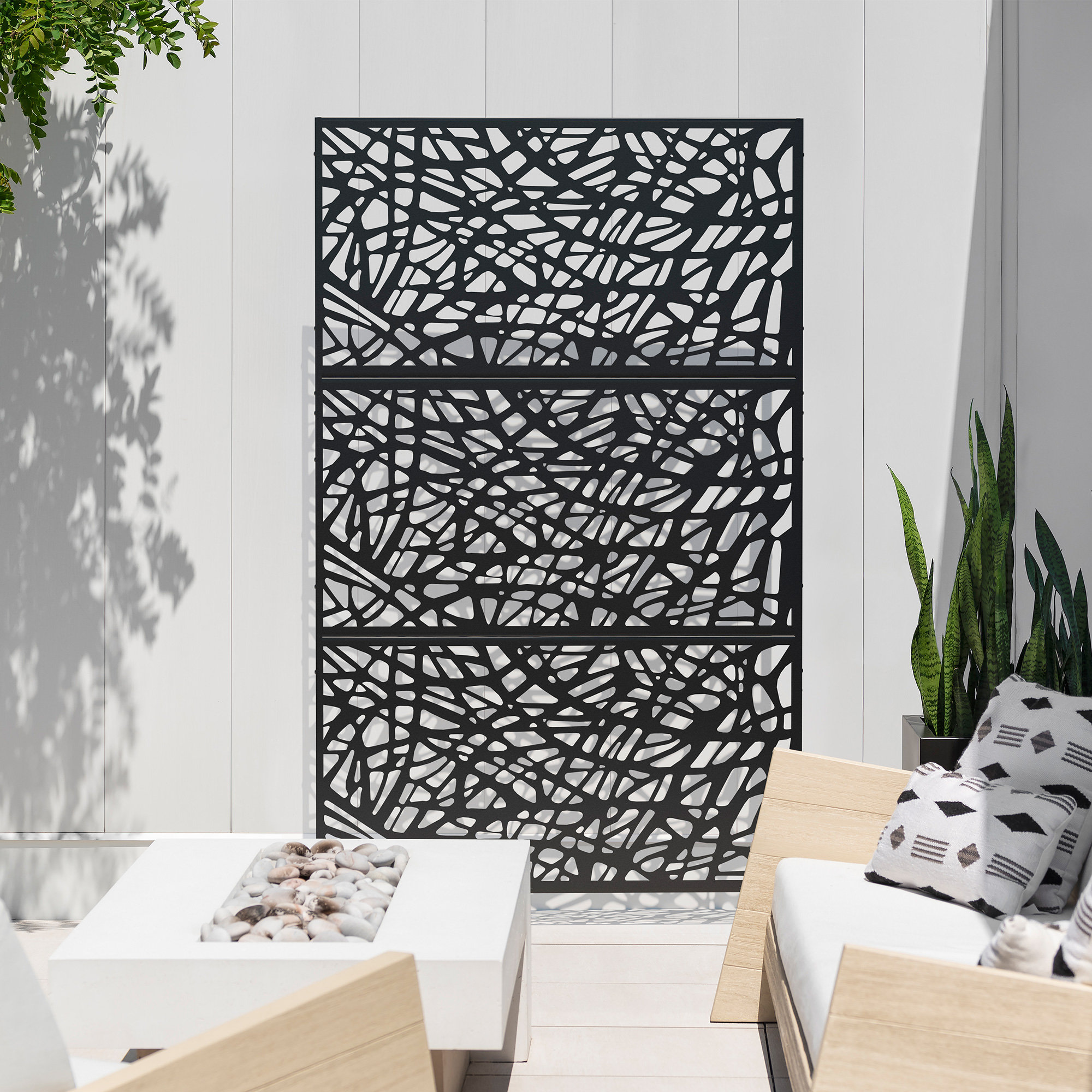 Veradek 6 5 Ft H X 4 Ft W Screen Series Metal Privacy Screen Reviews Wayfair