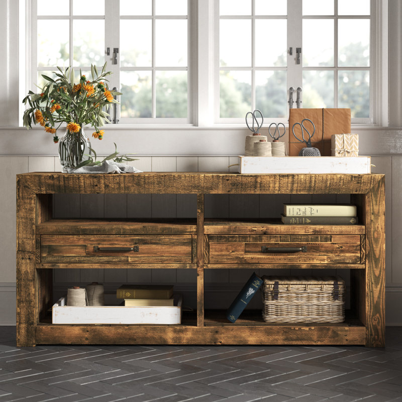 Wilder 62 Wide 2 Drawer Pine Wood Buffet Table Reviews Birch Lane