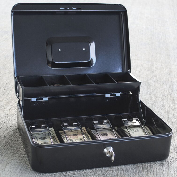 Offex Two-Tiered Cash Box with Key Lock - Wayfair.ca