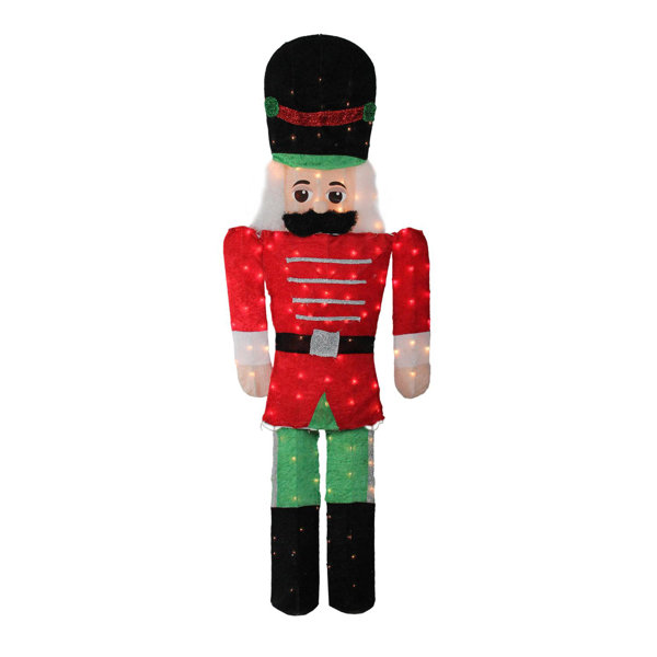 The Holiday Aisle Pre Lit Candy Cane Lane 2d Toy Soldier Christmas