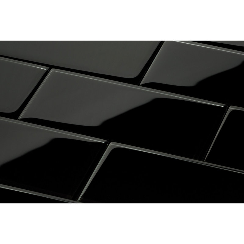 Giorbello 3 X 6 Gl Subway Tile In Black Reviews Wayfair 3 X 6 Gl Subway Tile In Black