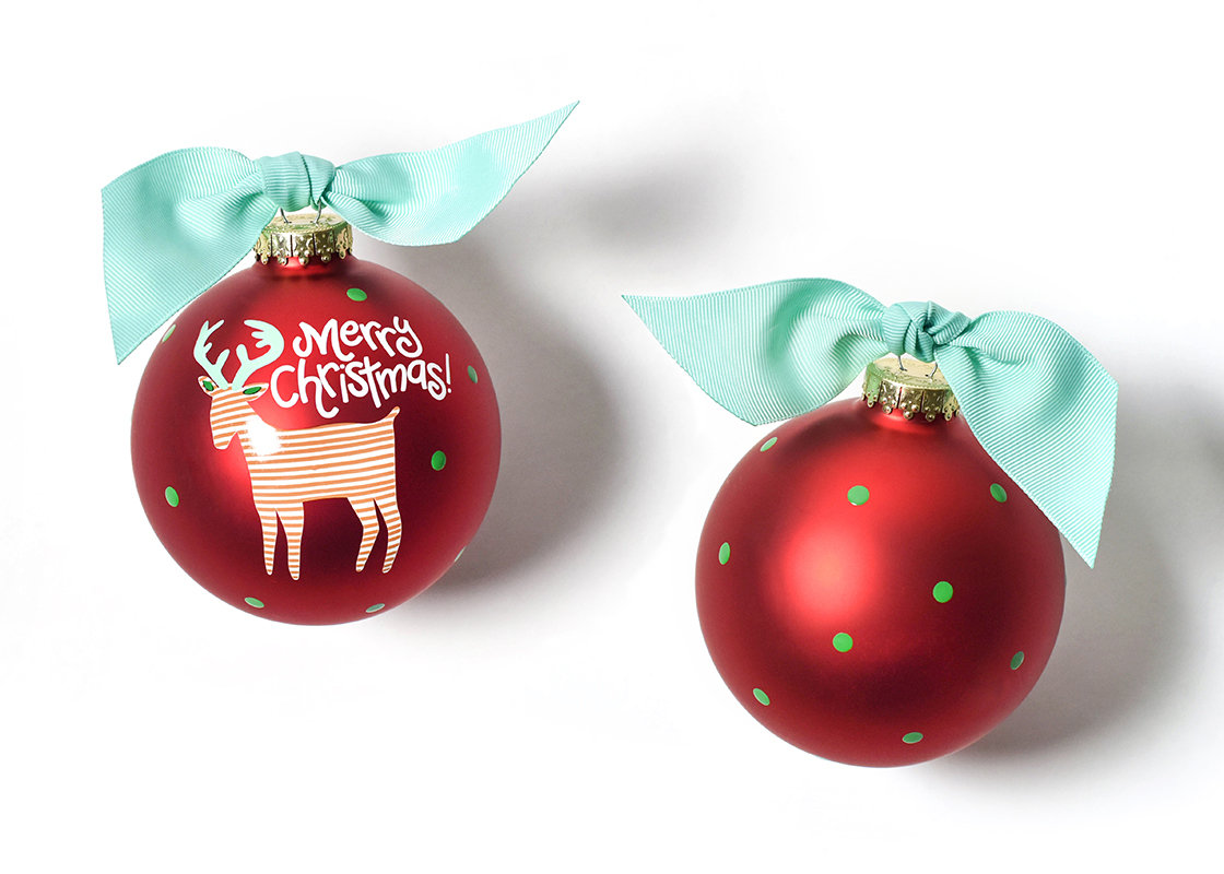 Coton Colors Reindeer Glass Ball Ornament Wayfair