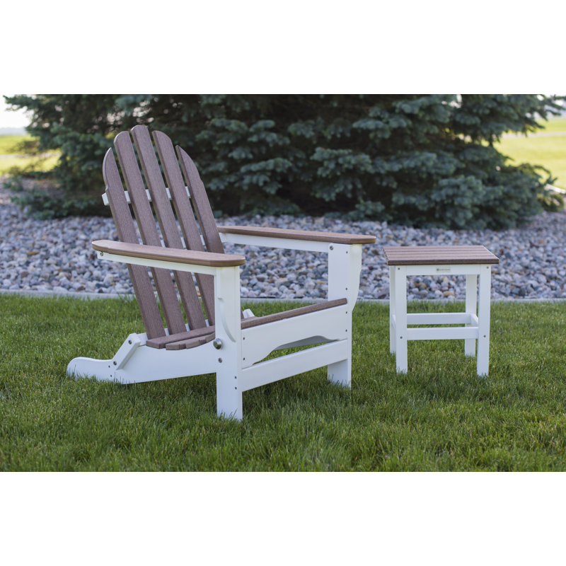 Rosecliff Heights Traditional Adirondack Chair And Side Table With Natural Texture 2 Pack Black With Coastal Grey Wayfair Ca