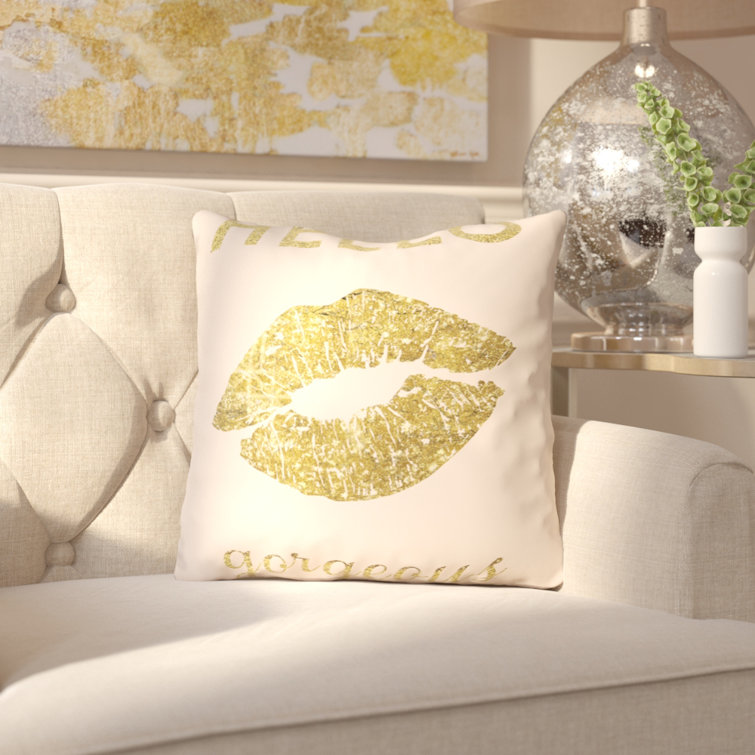 hello gorgeous throw pillow