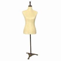 Female PlusSize Fleshtone and Adjustable Mannequin Stand with 8" Trumpet Base 